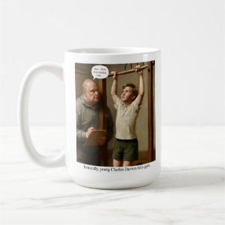 Ironically, young Charles Darwin fails gym. Coffee Mug