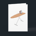 Ironing Board Card<br><div class="desc">Most ironing is done on an ironing board,  a small,  portable,  foldable table with a heat resistant surface</div>