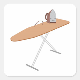 Ironing Board Square Sticker