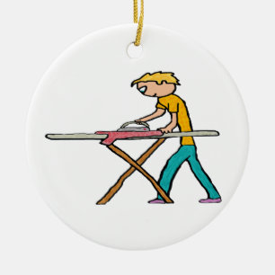 Ironing Ceramic Ornament