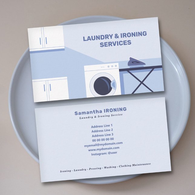 Ironing & Laundry Business Card (Ironing & Laundry Business Card)