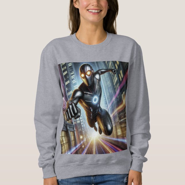 Ironman Futuristic City Rush Hoodie – Neon Hero Co (Front)