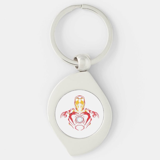 Ironman Vector Suit - Glowing Arc Core Key Ring (Front)
