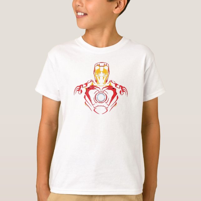 Ironman Vector Suit - Glowing Arc Core T-Shirt (Front)