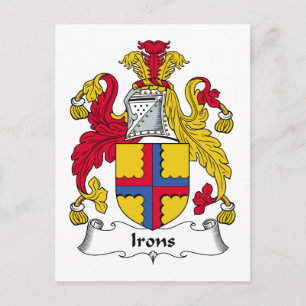 Irons Family Crest Postcard