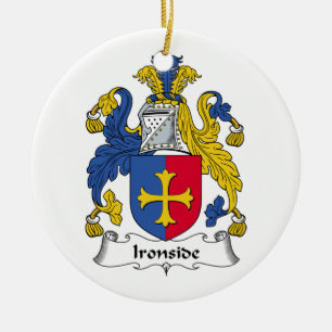 Ironside Family Crest Ceramic Tree Decoration