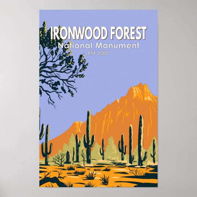 Ironwood Forest National Monument Arizona Vintage  Poster (Front)