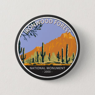 Ironwood Forest National Monument Vintage Circle  6 Cm Round Badge