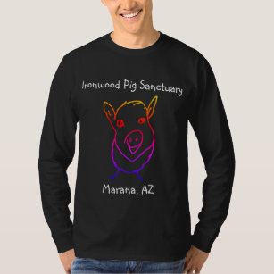 Ironwood Pig Sanctuary Colourful Dark T-shirt