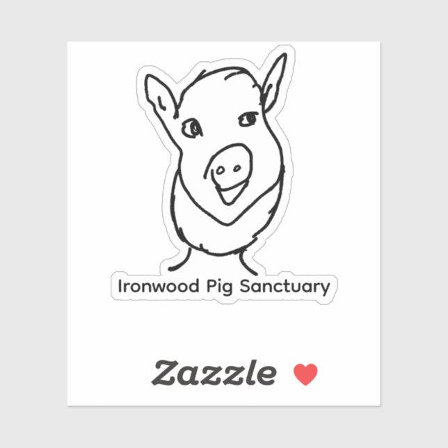 Ironwood Pig Sanctuary Logo Sticker (Sheet)