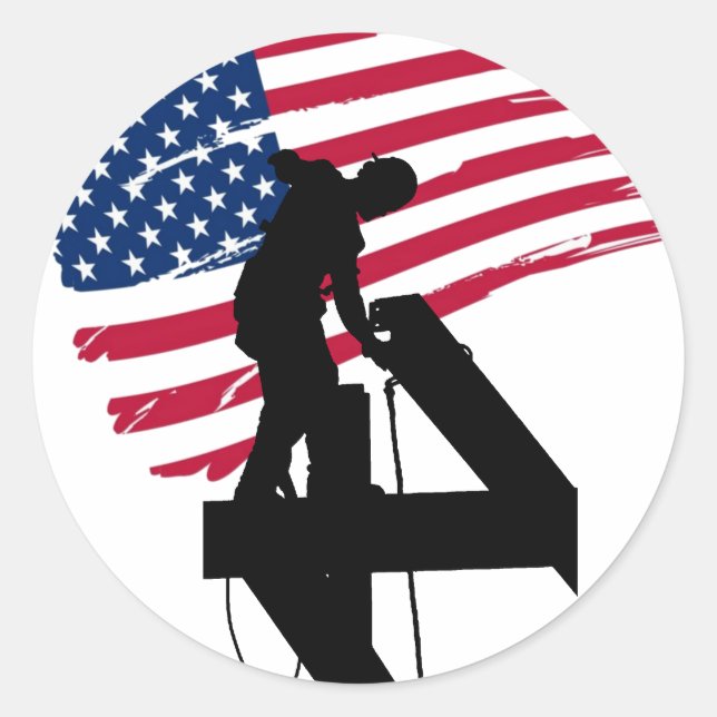 Ironworker Classic Round Sticker (Front)