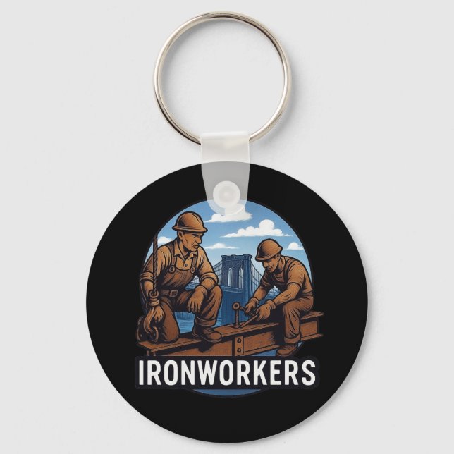 Ironworkers / Bridge Builders and Skyscrapers Key Ring (Back)