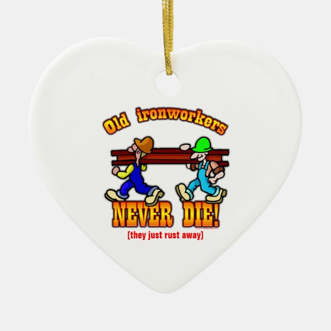 Ironworkers Ceramic Ornament (Front)