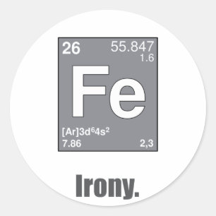 Irony Classic Round Sticker