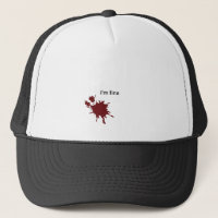 Irony Dark Humor Im Fine Minimalist Blood Splash