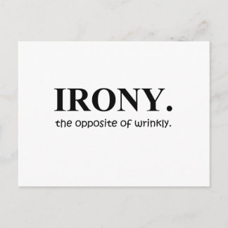 irony postcard