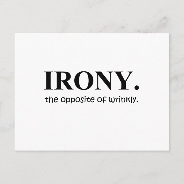 irony postcard (Front)