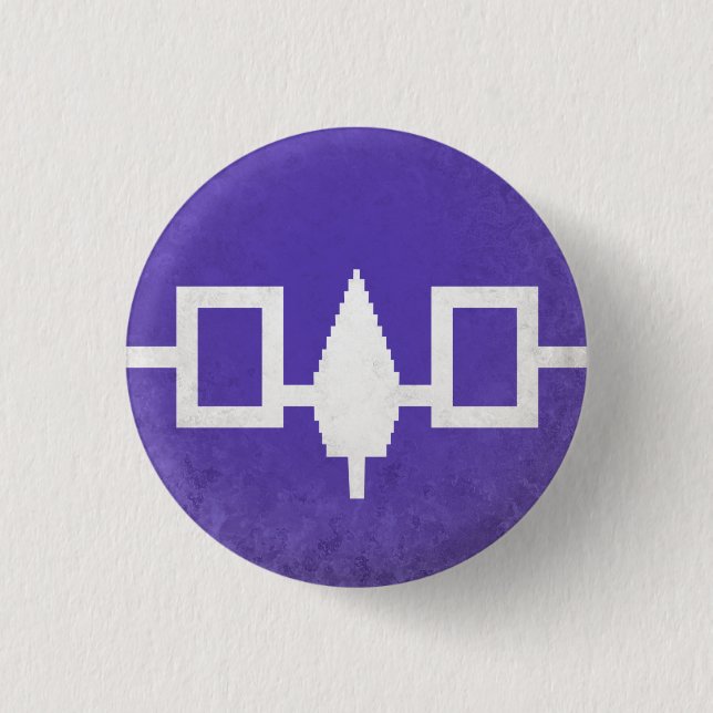Iroquois 3 Cm Round Badge (Front)