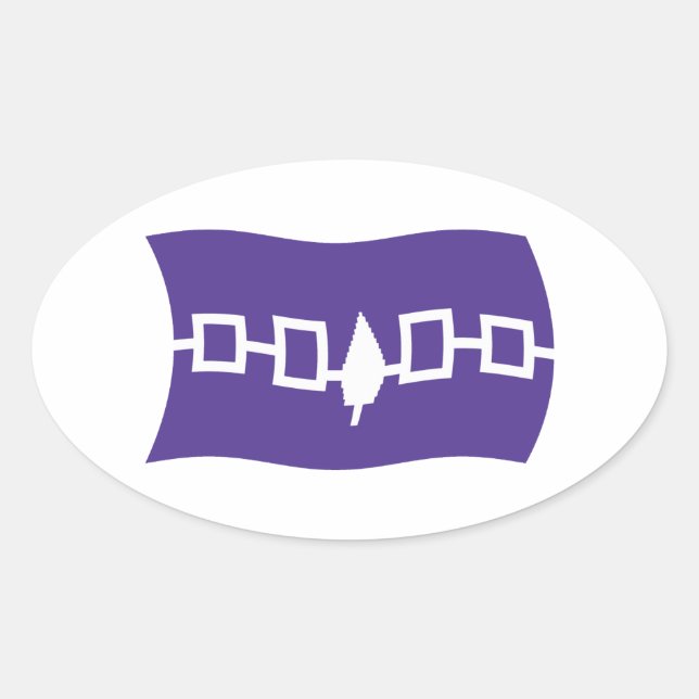 Iroquois Confederacy Flag Sticker (Front)