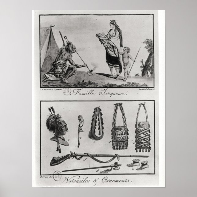 Iroquois family, arm and ornaments poster (Front)