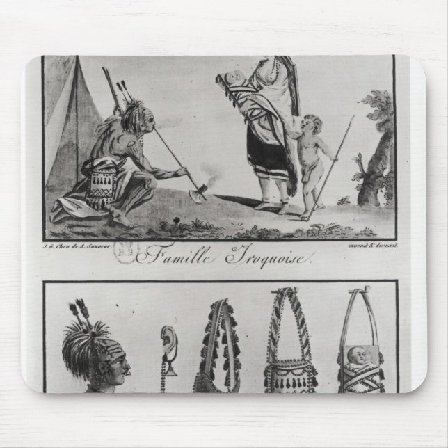 Iroquois family, arms and ornaments mouse pad (Front)