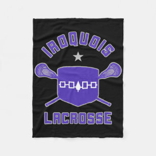 Iroquois Lacrosse Lax Sticks And Flag  Fleece Blanket
