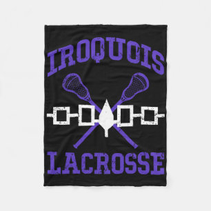 Iroquois Lacrosse Lax Sticks Iroquois Nation Flag  Fleece Blanket