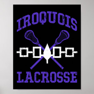 Iroquois Lacrosse Lax Sticks Iroquois Nation Flag Poster