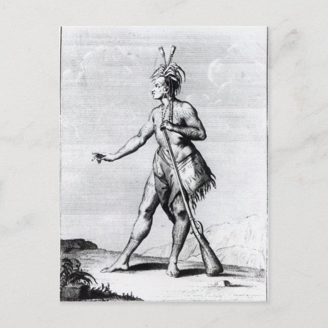 Iroquois Man, inhabitant of Canada Postcard (Front)