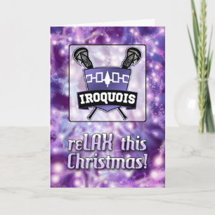 Iroquois Nation Lacrosse Shield Christmas Card