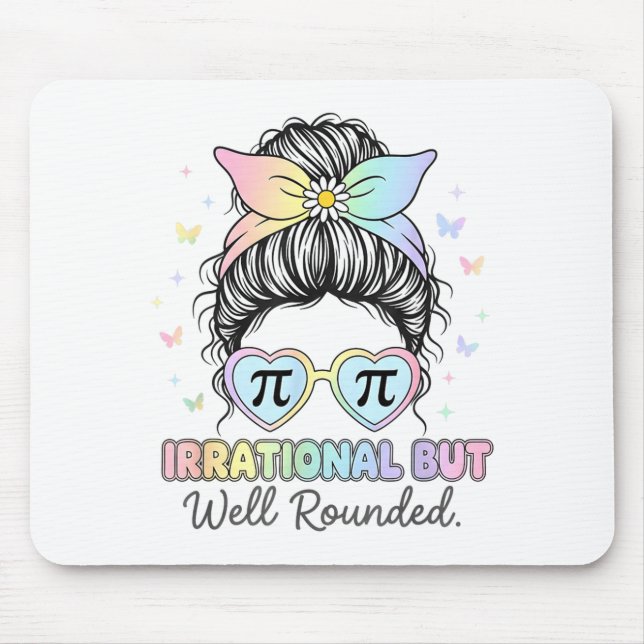 Irrational But Well Round Pi Number Math Teacher M Mouse Pad (Front)