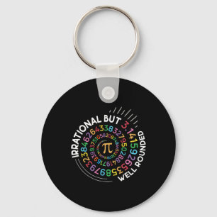 Irrational But Well Rounded Pi Day Math Teacher St Key Ring