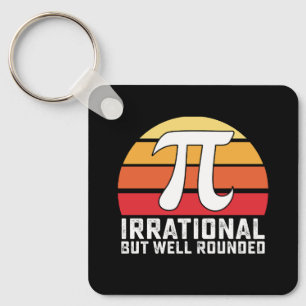 Irrational But Well Rounded Pi Day Math Vintage Key Ring