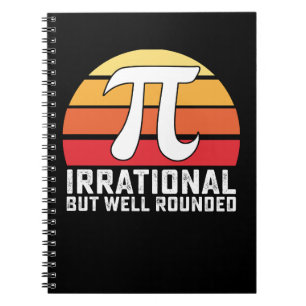 Irrational But Well Rounded Pi Day Math Vintage Notebook