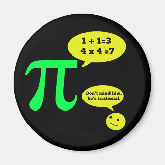 Irrational Pi Humour Magnet