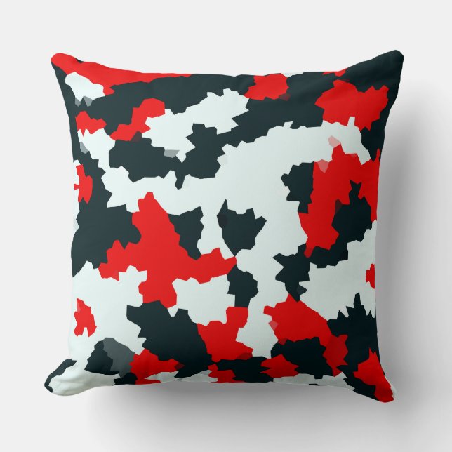 Irregular Abstract Mosaic Crystalline Abstract Cushion (Front)