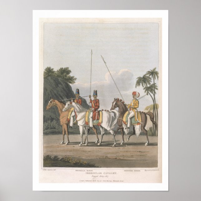 Irregular Cavalry, Bengal Army 1817, plate 5 from Poster (Front)