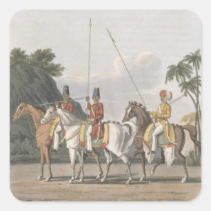 Irregular Cavalry, Bengal Army 1817, plate 5 from Square Sticker
