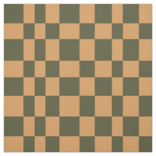 Irregular Chequerboard Chequered Mid Century Fabric