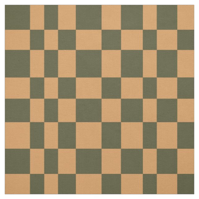 Irregular Chequerboard Chequered Mid Century Fabric (Swatch)