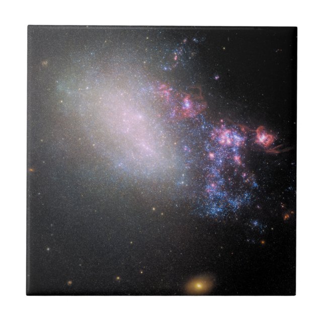 Irregular Galaxy Ngc 4485 Ceramic Tile (Front)
