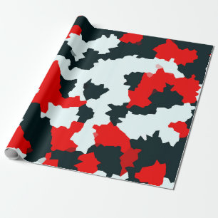 Irregular Geometric Abstract Mosaic Camouflage Wrapping Paper