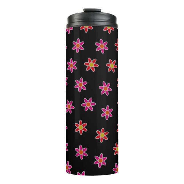 Irregular grassplot including blossoming osteosper thermal tumbler (Front)