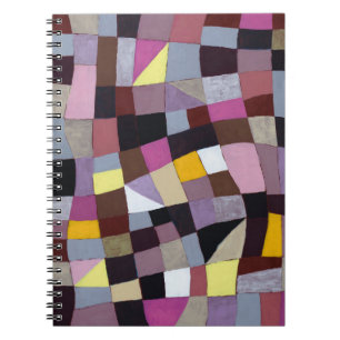 Irregular Grid: Violet-Yellow Abstract Painting. Notebook