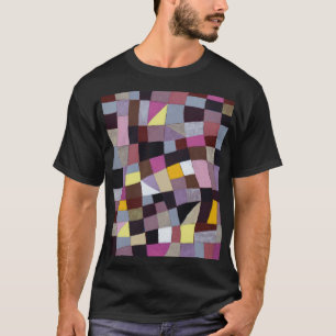 Irregular Grid: Violet-Yellow Abstract Painting. T-Shirt