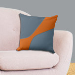 Irregular Orange and Blue Quarter Shapes   Cushion<br><div class="desc">The irregular orange and blue quarter shapes throw pillow is part of the - Orange and Blue Wall & Home Decor - collection. The surface pattern allows colour customisation. Follow the - Edit with Design Tool - link to select a fill colour and the shapes coloration to create a personalised...</div>