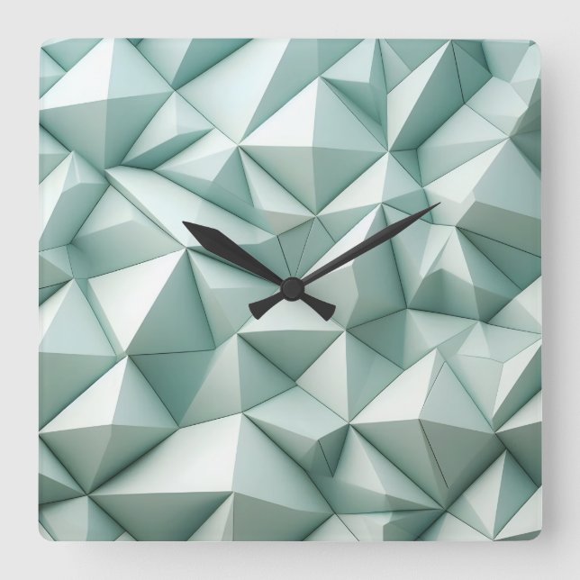 irregular pyramides square wall clock (Front)