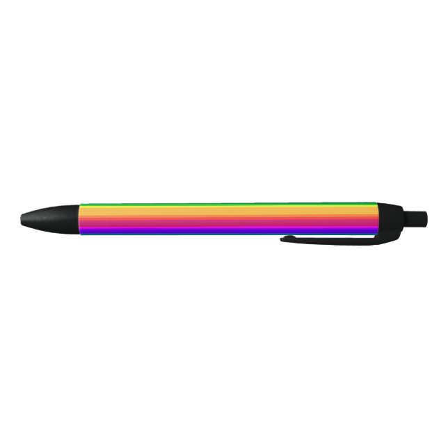 Irregular rainbow stripes black ink pen (Bottom)