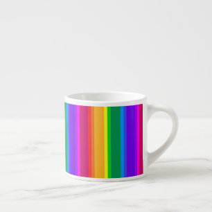 Irregular rainbow stripes espresso cup