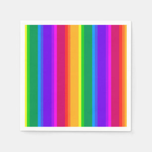 Irregular rainbow stripes napkin
